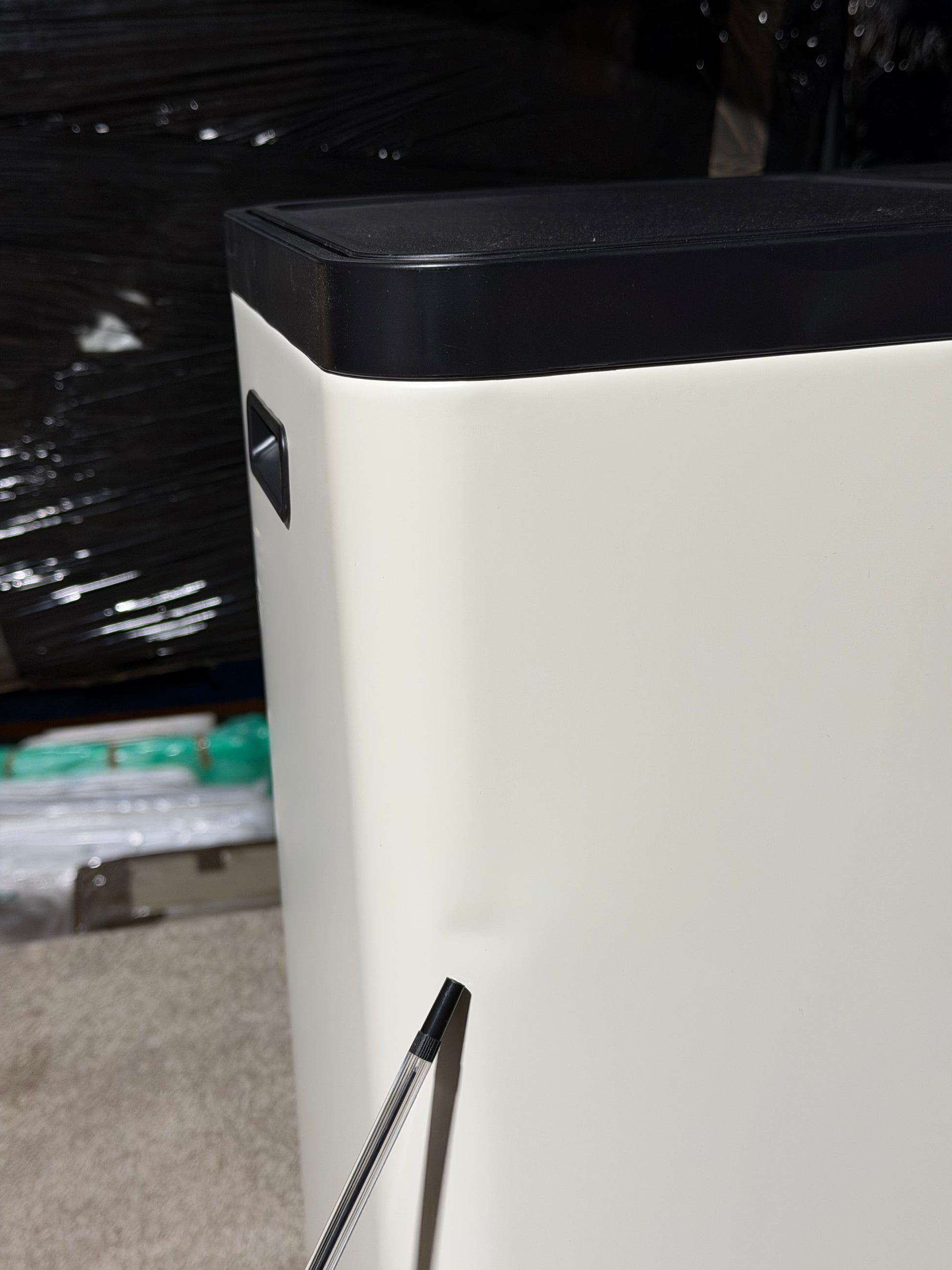 John Lewis 2 Section Recycling Bin, with Handles, 60L, Stone