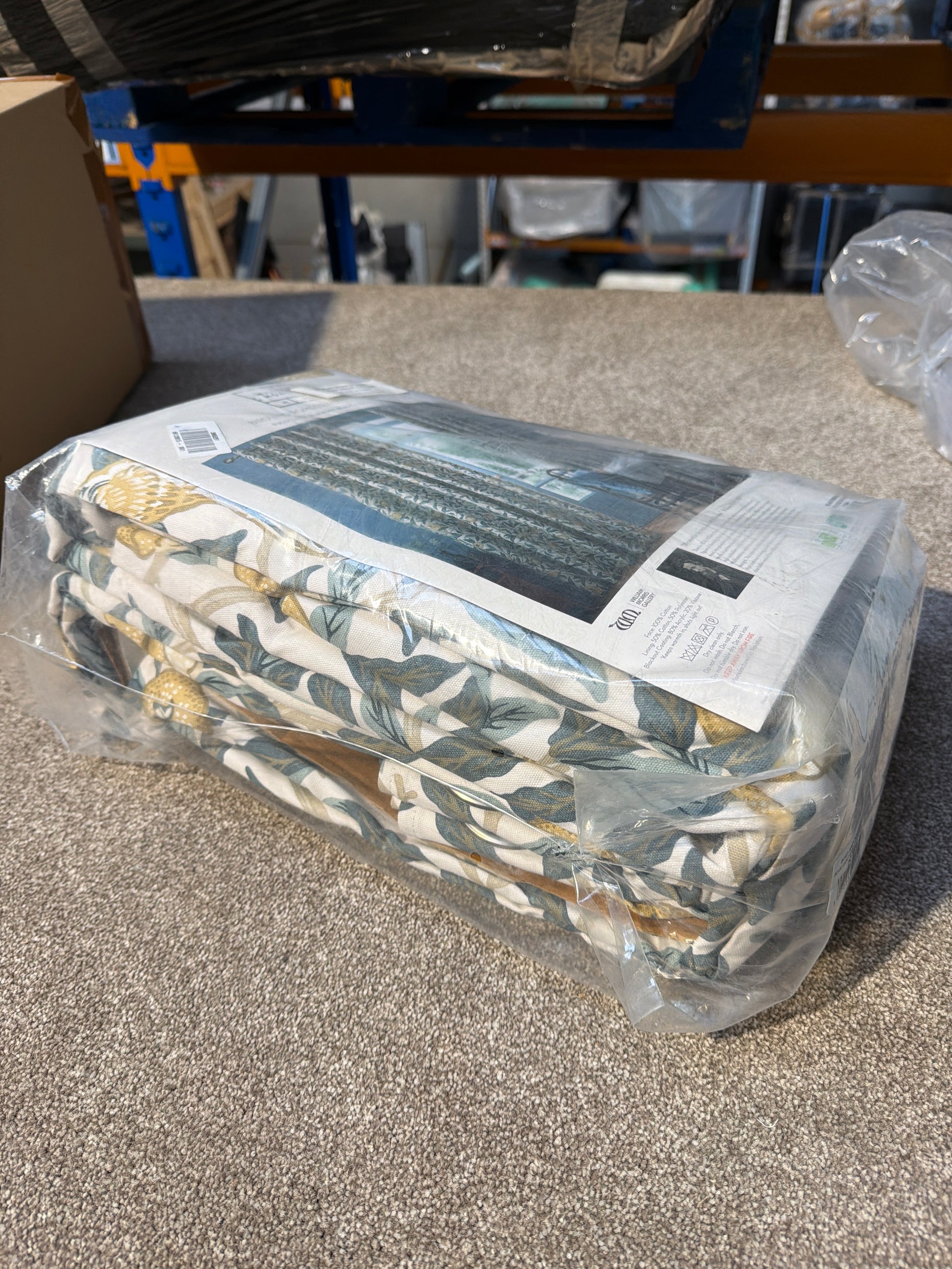 William Morris Bird & Pomegranate Pair Blackout Lined Eyelet Curtains W229 x Drop 229cm