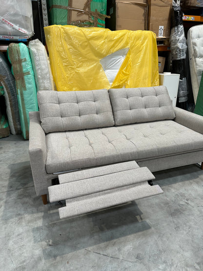 John Lewis Draper II Large 3 Seater Motion Sofa, Light Leg, Aquaclean Aston Natural