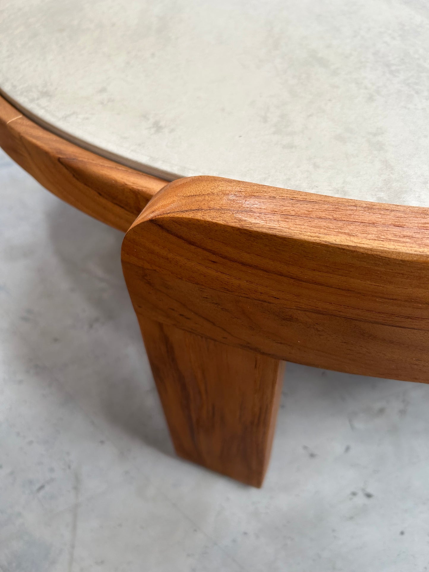 John Lewis Terra Teak Wood Round Garden Coffee Table, 90cm
