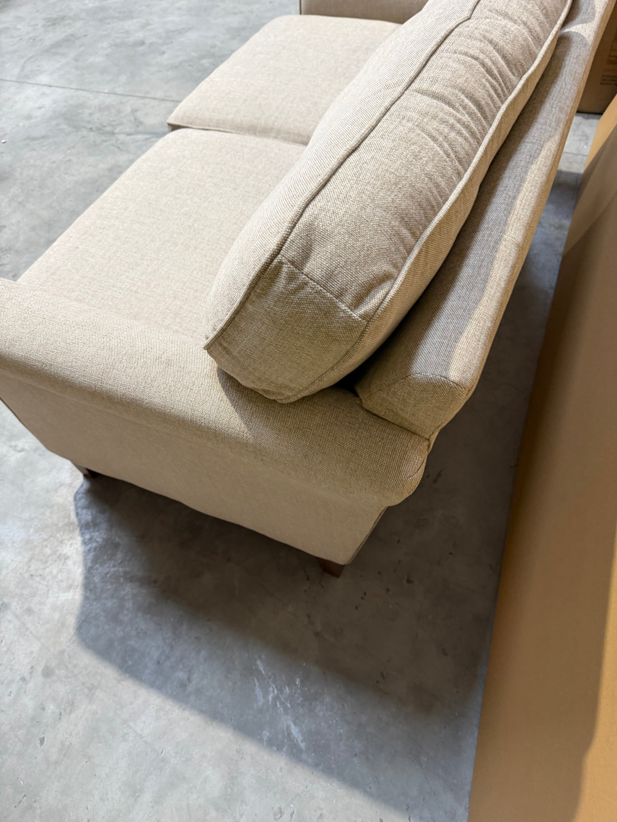John Lewis Charlotte II Large 3 Seater Sofa Brushed Tweed Mole