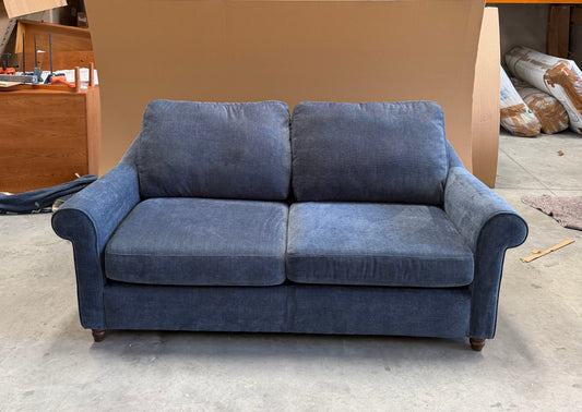 John Lewis Camber Double Sofa Bed, Dark Leg Aquaclean Titan Navy