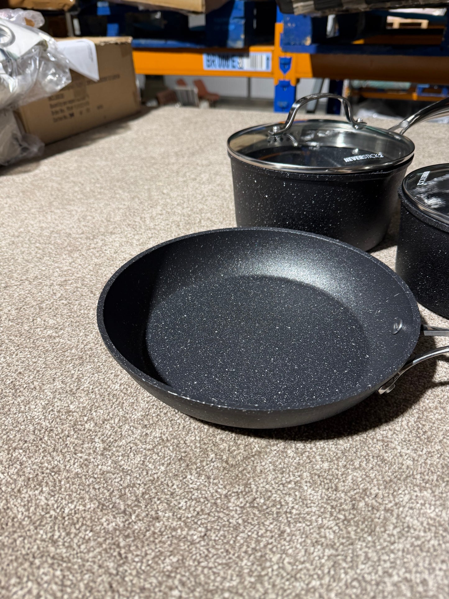 Eaziglide Neverstick2 Aluminium Non-Stick Pan Set, 5 Piece