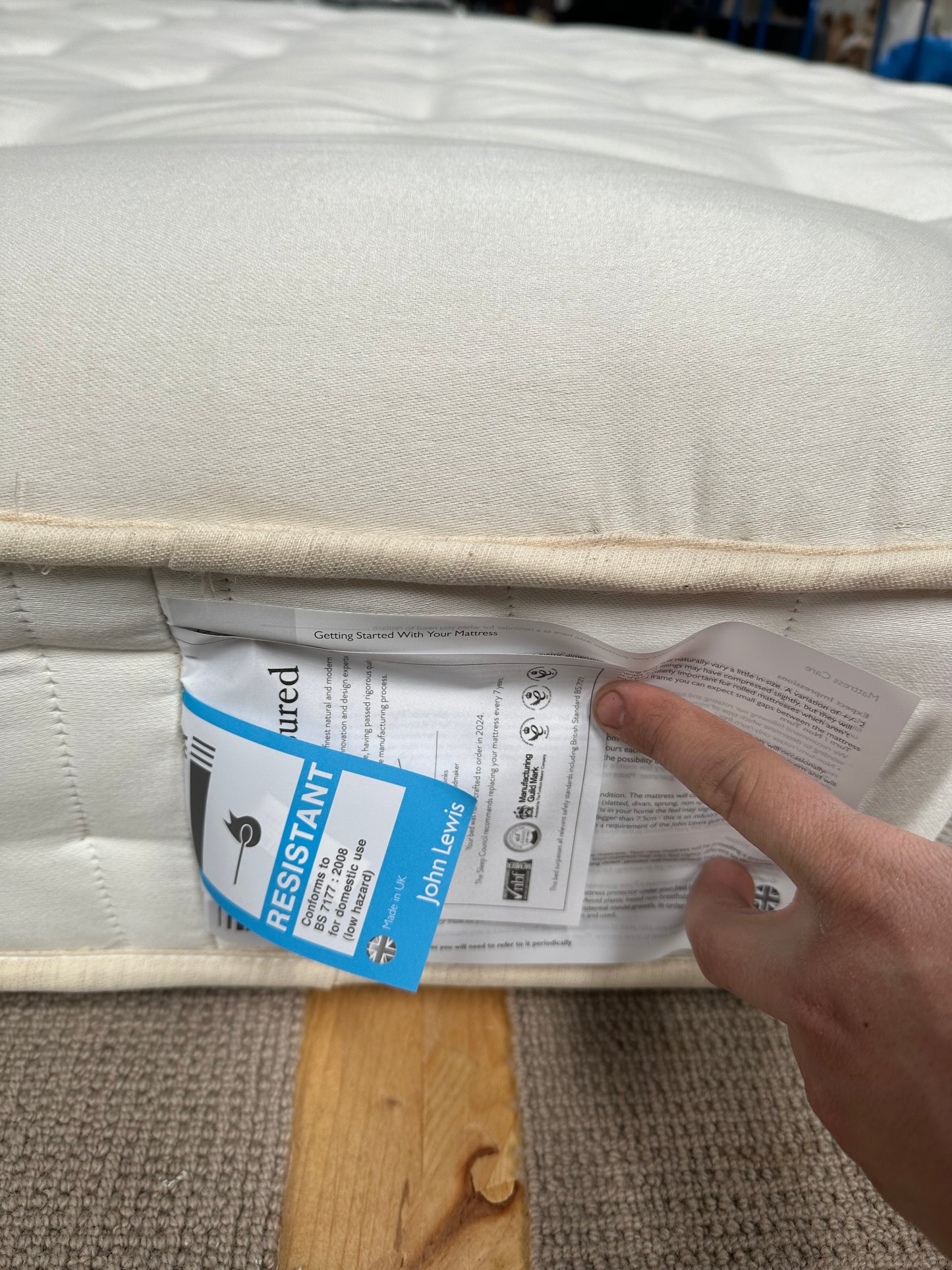 John Lewis British Natural Collection Linen 3250 Mattress, Firmer Tension, King Size