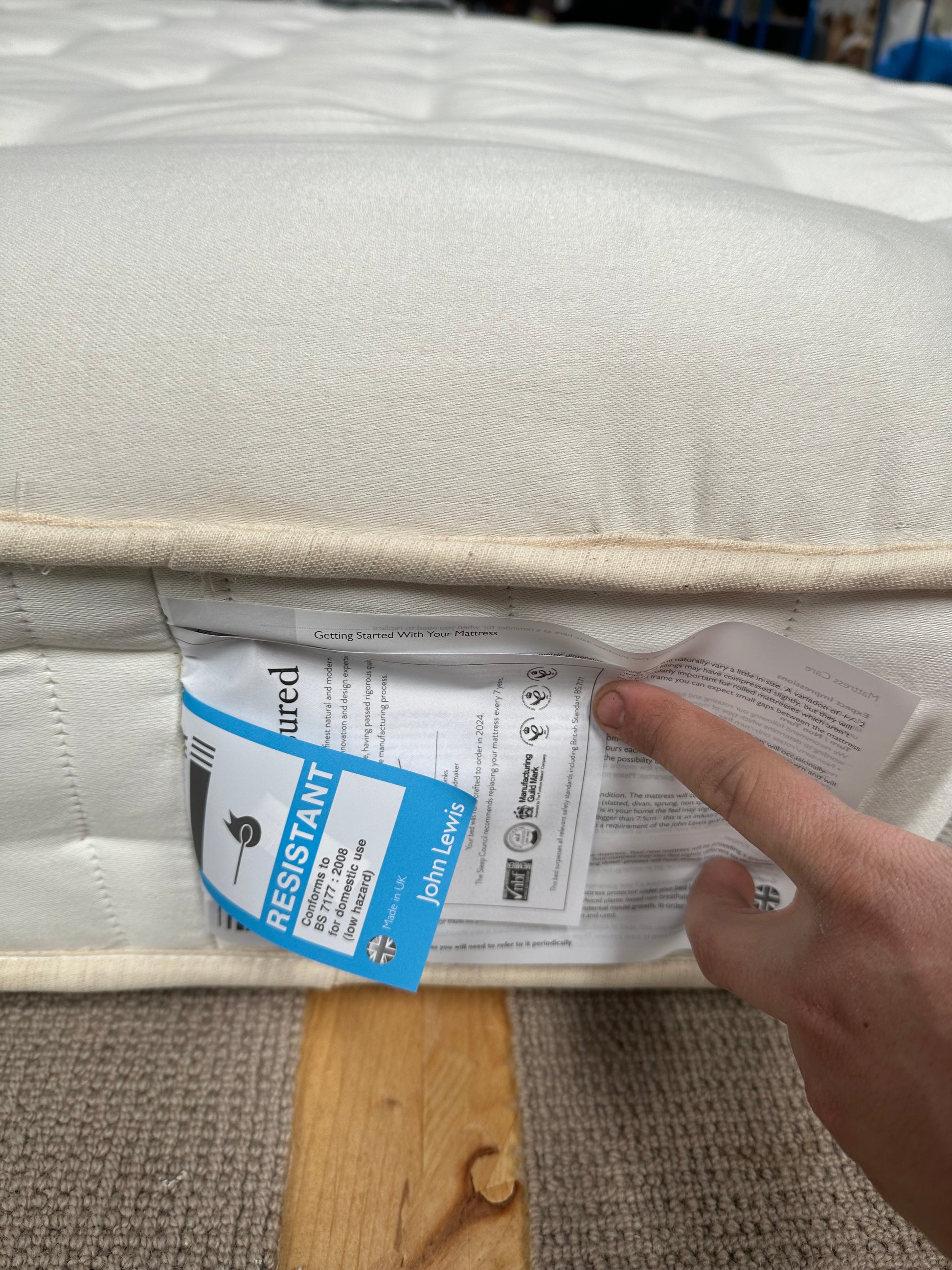 John Lewis British Natural Collection Linen 3250 Mattress, Firmer Tension, King Size