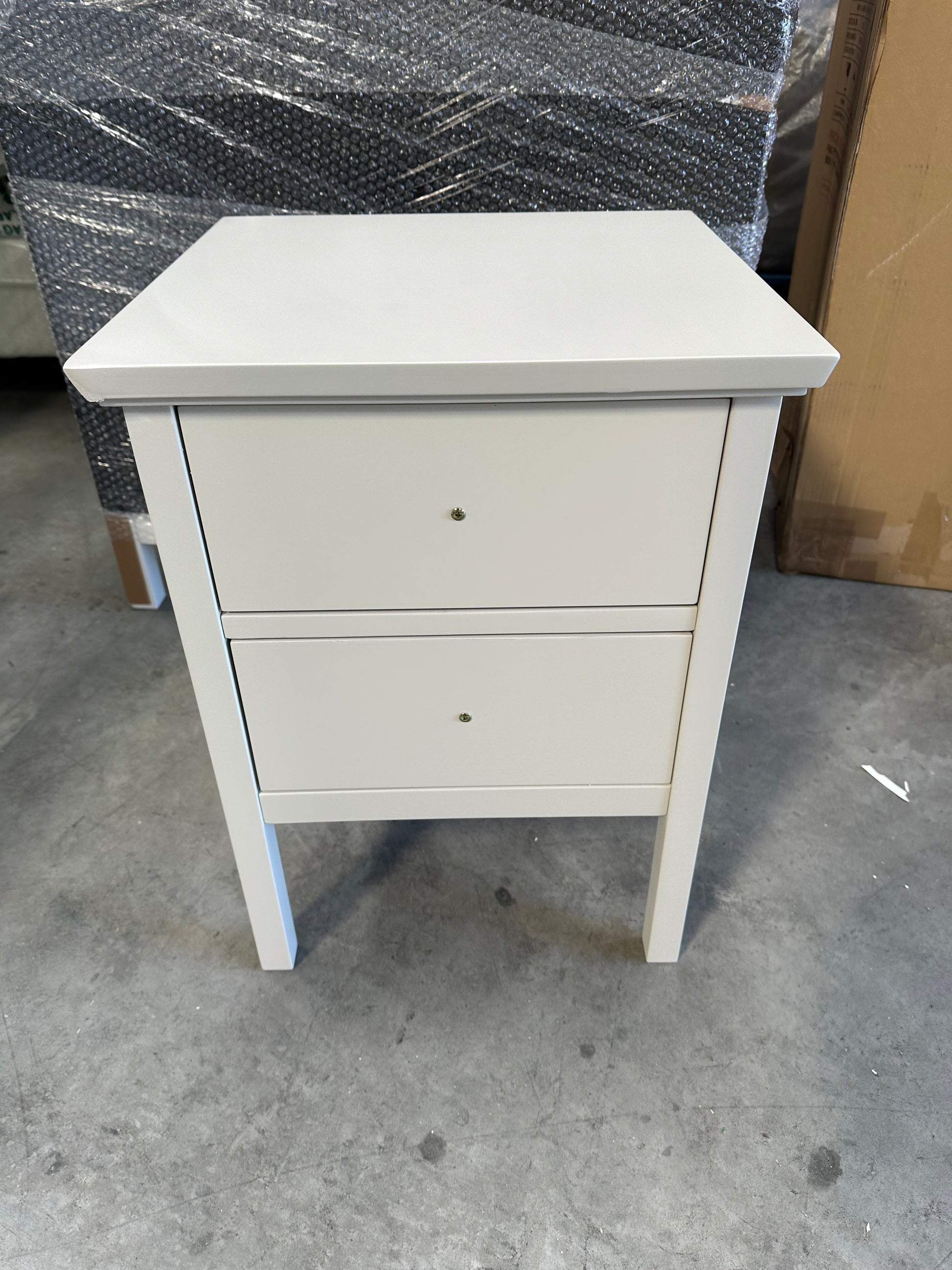 John Lewis Wilton 2 Drawer Bedside Cabinet White Storage