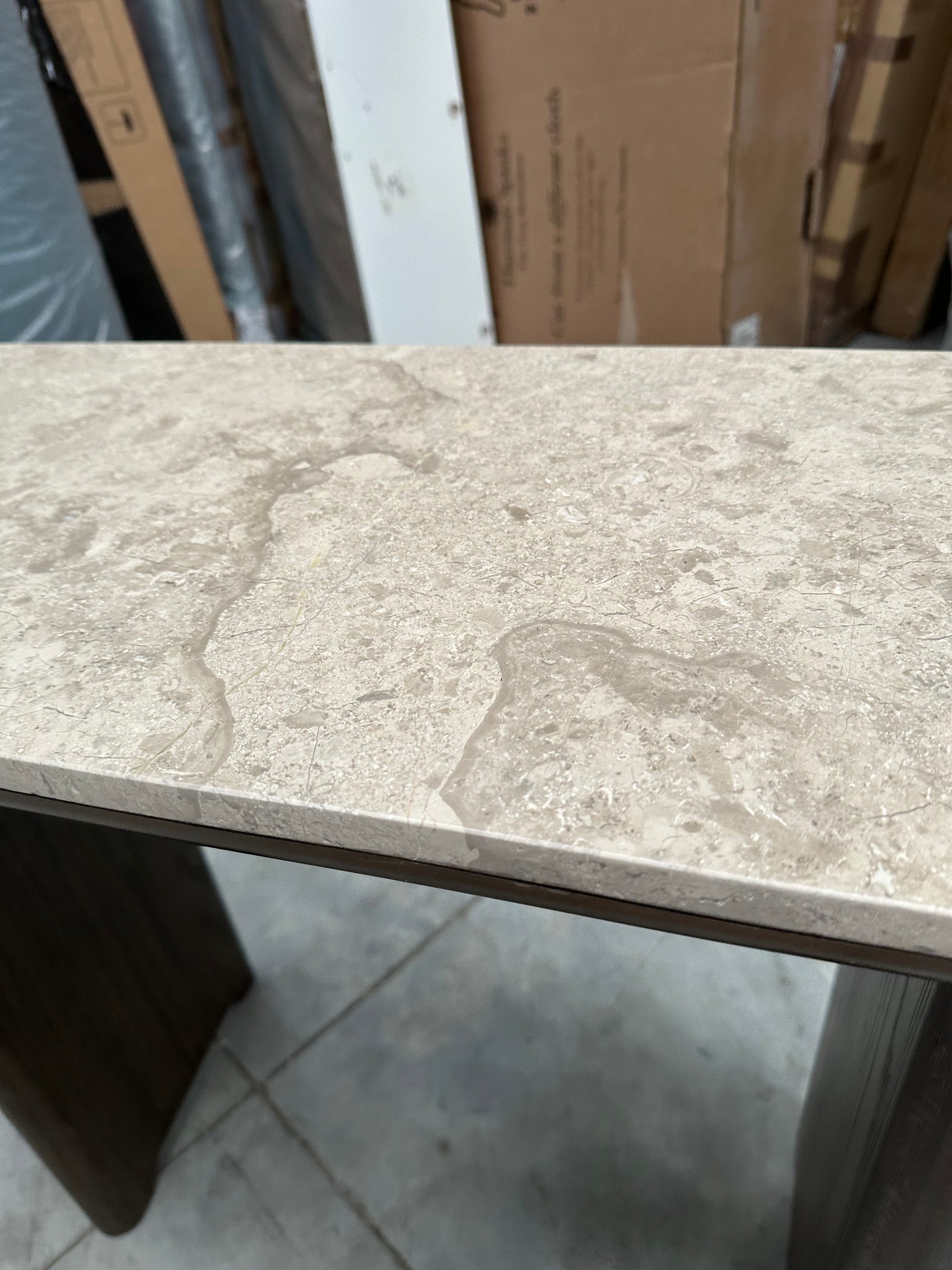 John Lewis Ritz Marble Console Table, Brown