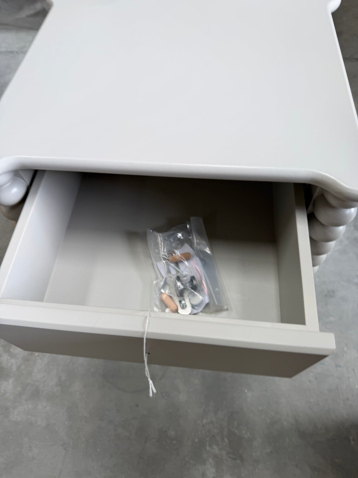 John Lewis Bobbin Grey 1 Drawer Bedside Table Nightstand Bedroom