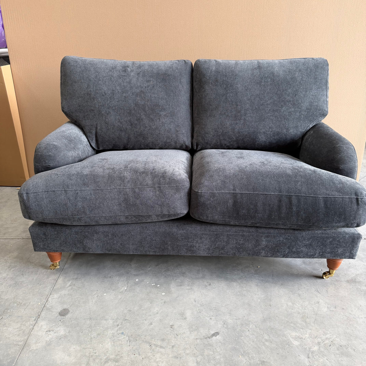 John Lewis Clover Small 2 Seater Sofa, Dark Leg, Chenille Charcoal
