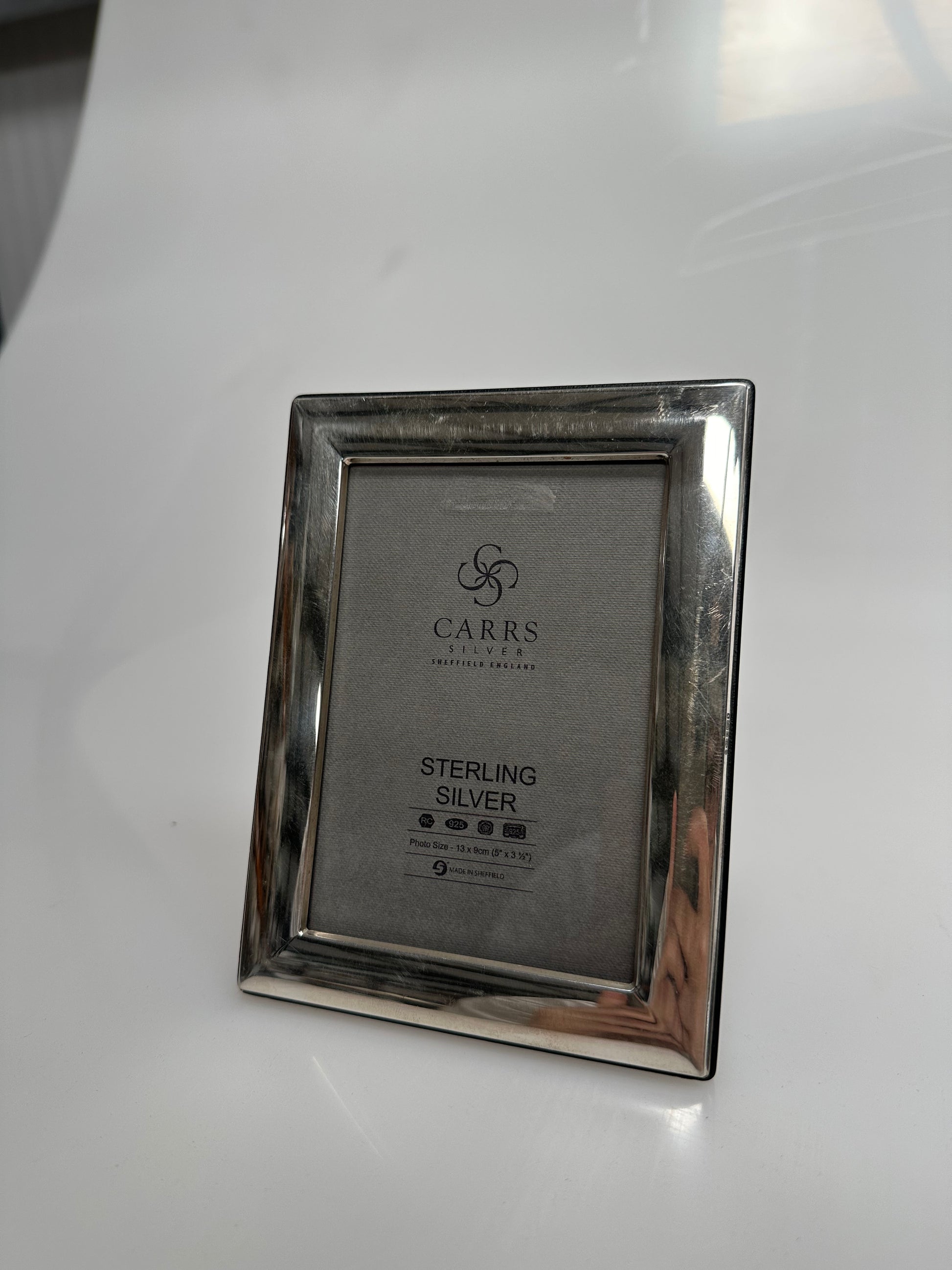 Carrs Berkeley Plain Photo Frame, Sterling Silver, 3.5 x 5" (9 x 13cm)