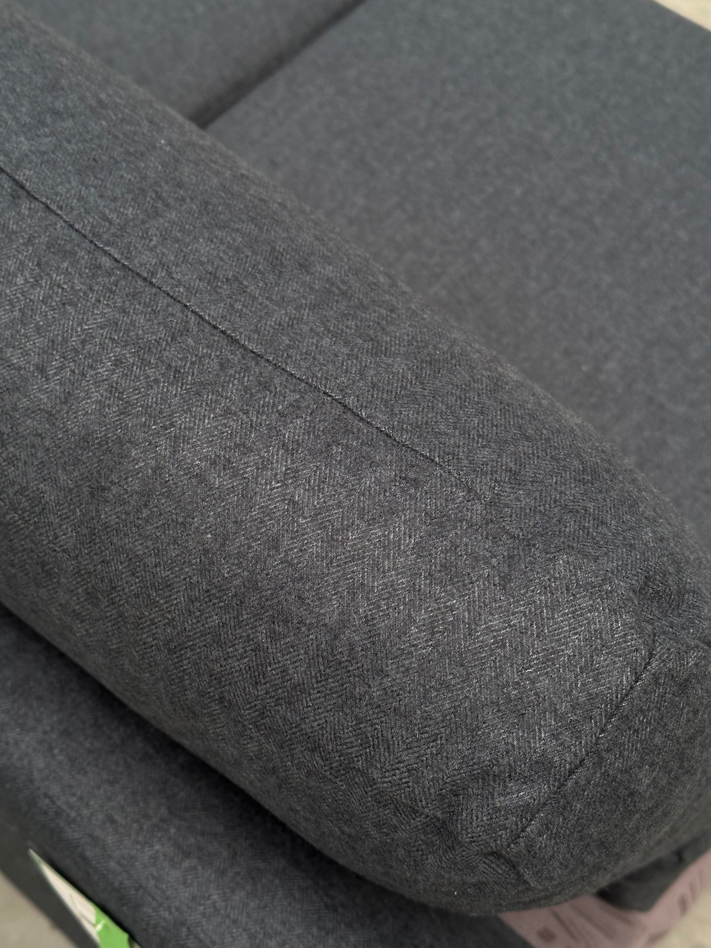 John Lewis Oliver Small Armless Soft Brusehd Tweed Navy Band A