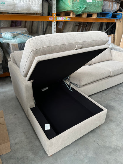 John Lewis Bailey II LHF Chaise End Sofabed Natural
