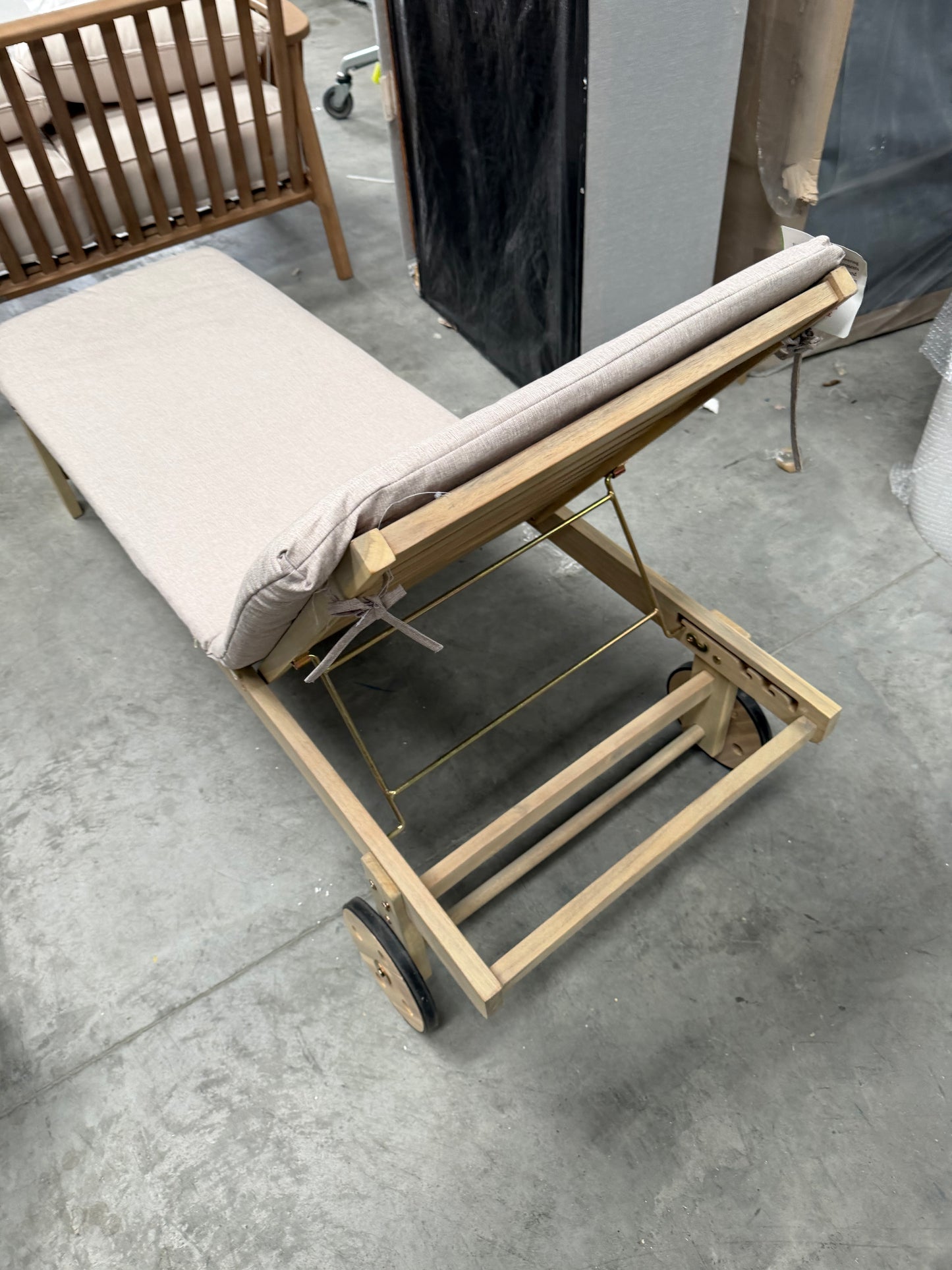 John Lewis Wood Sun Lounger Acacia  Natural