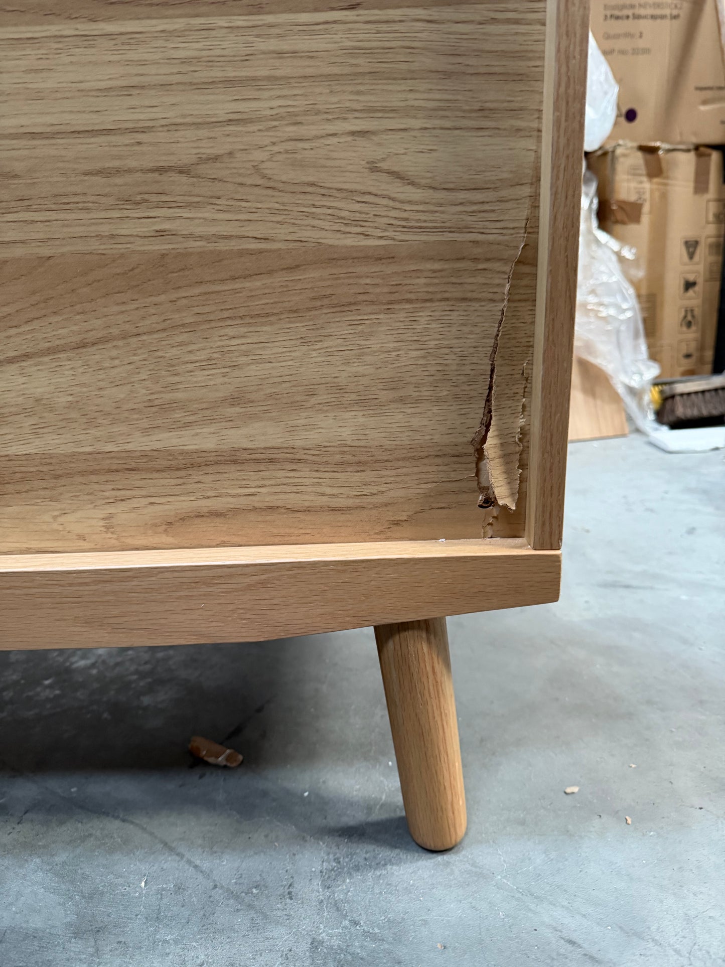 John Lewis Bow 6 Drawer Chest, Natural