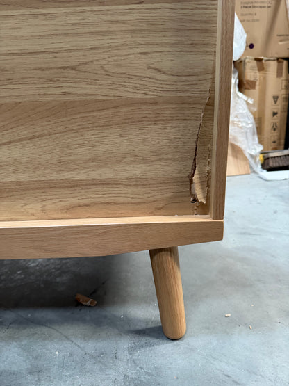 John Lewis Bow 6 Drawer Chest, Natural