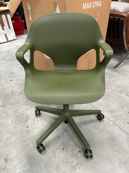 Herman miller Zeph Fixed Arms Chair Green