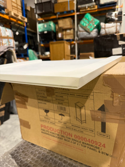 John Lewis Wilton Single Wardrobe, White