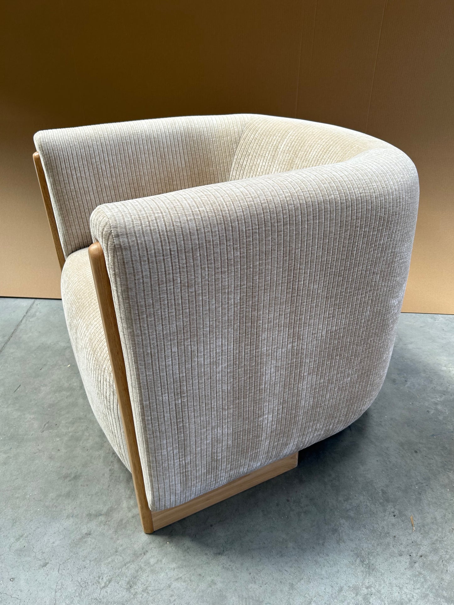 John Lewis Vila Tub Corduroy Armchair, Natural Living Room