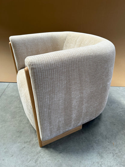 John Lewis Vila Tub Corduroy Armchair, Natural Living Room