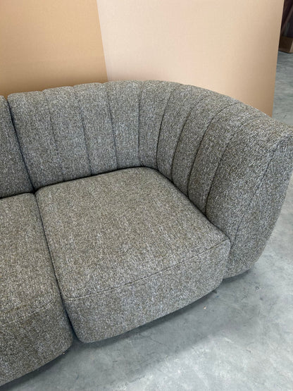 John Lewis Flow Grand 3 Seater Sofa Tonal Weave Moss Green