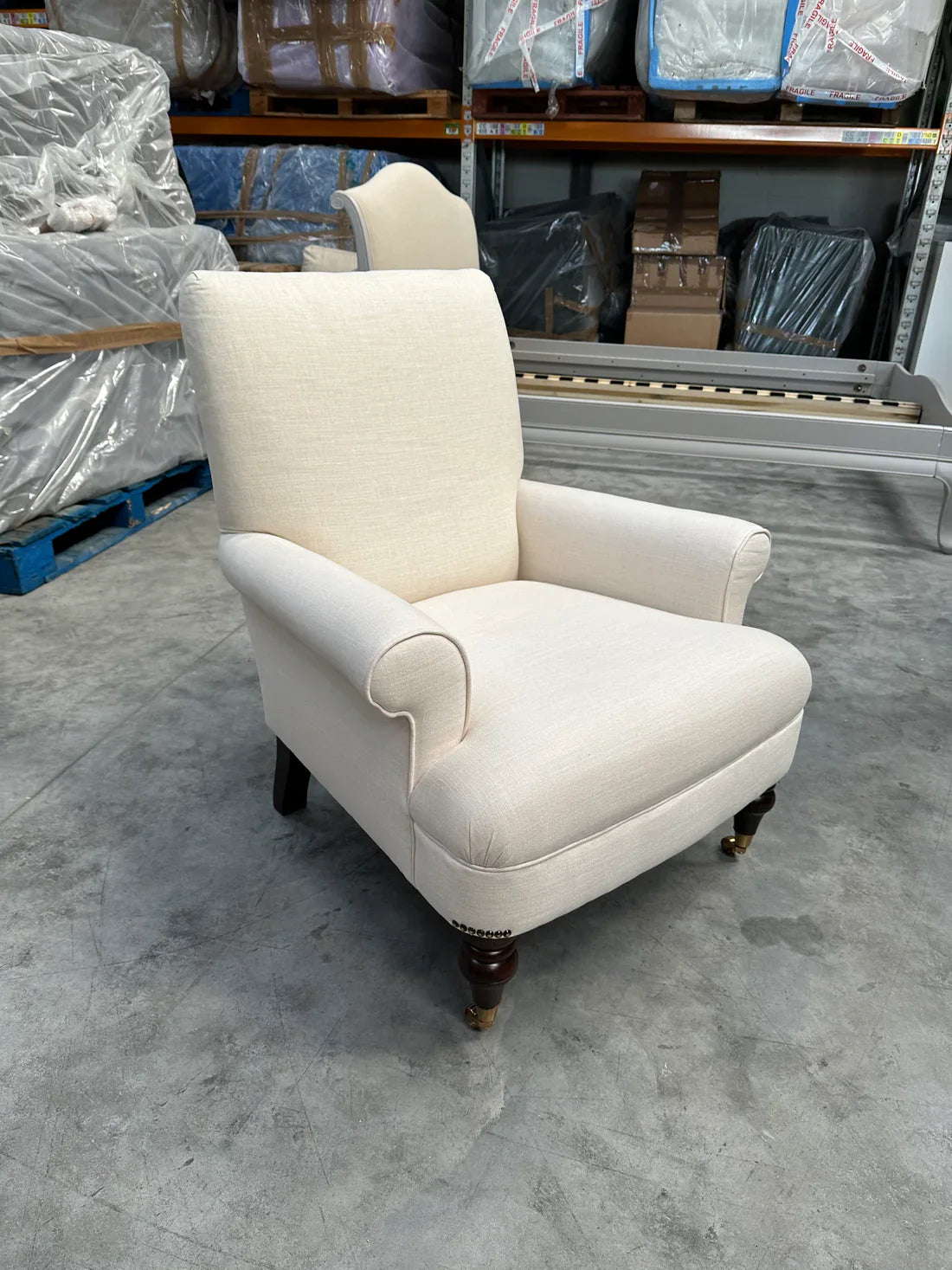 John Lewis Armchair Suffolk Natural Dark Leg