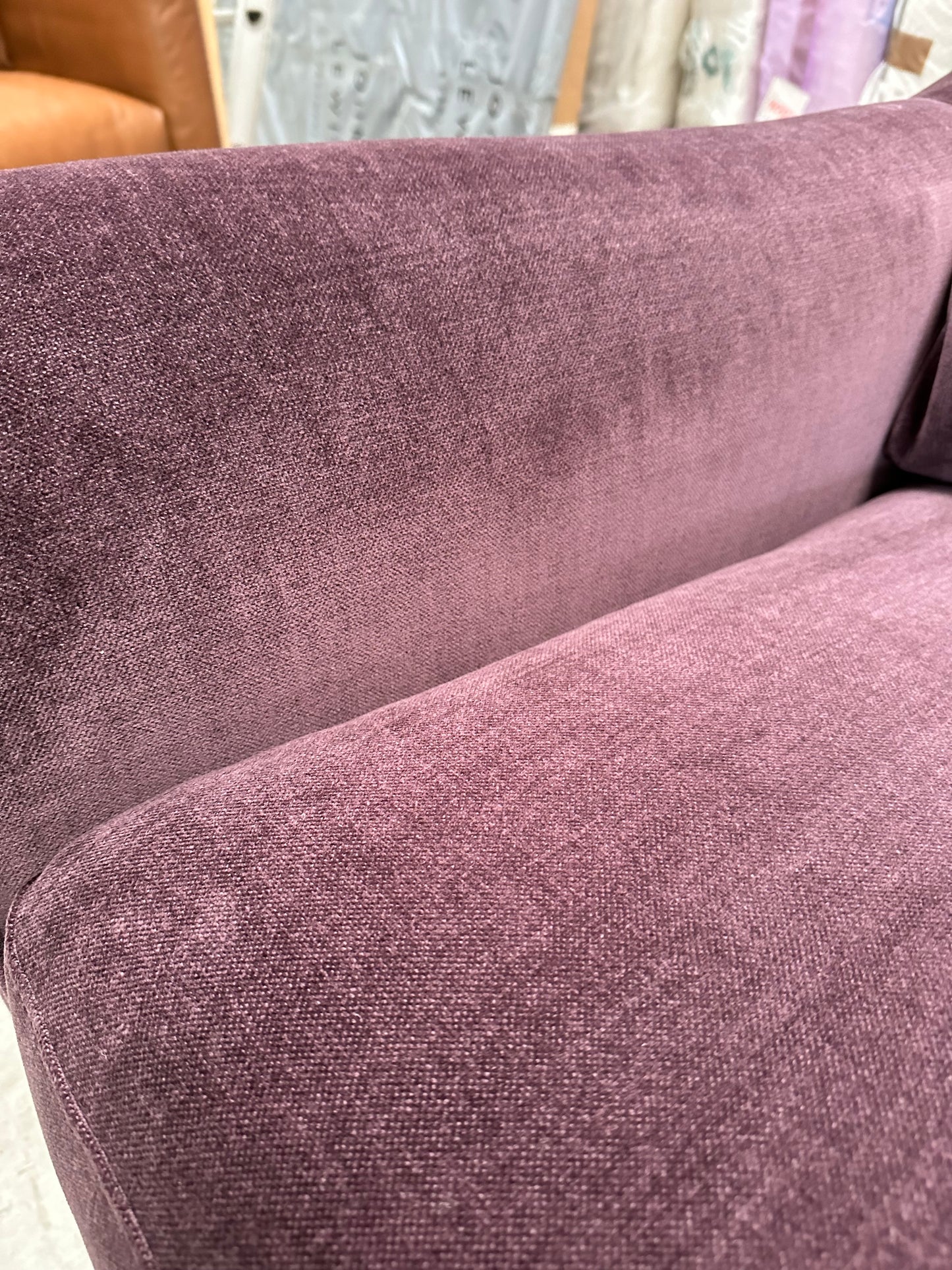 John Lewis Camber Medium 2 Seater Sofa Soft Chenille Aubergine