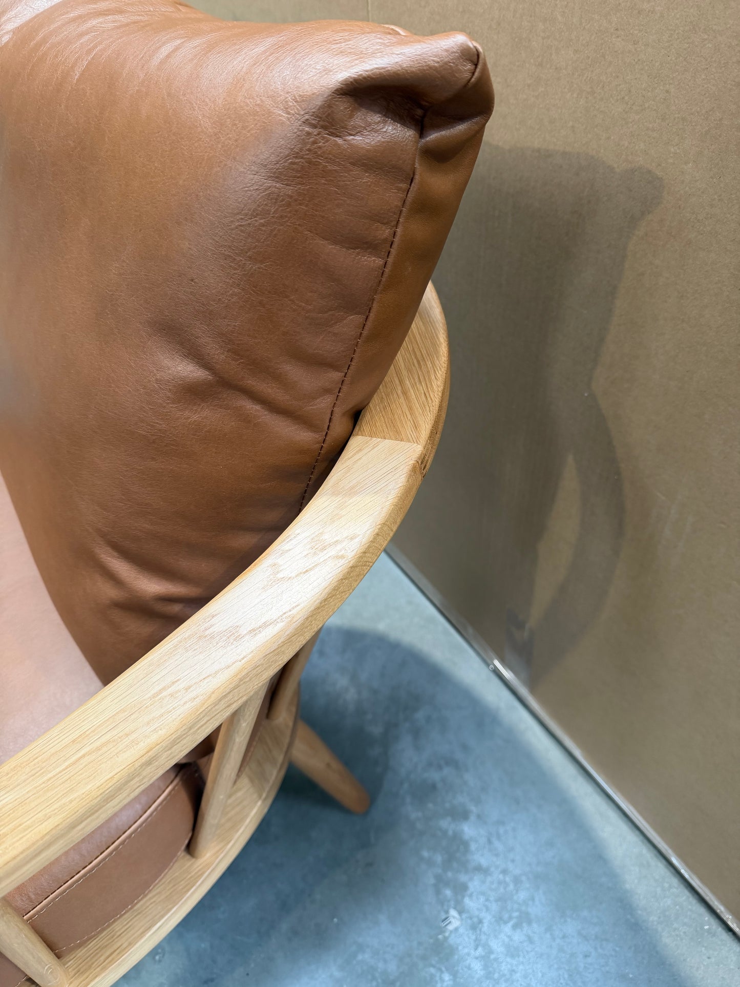 John Lewis Frome Armchair, Light Leg, Like New, Caramel