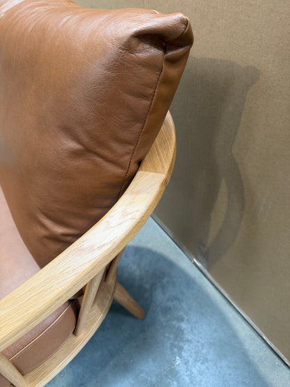 John Lewis Frome Armchair, Light Leg, Like New, Caramel