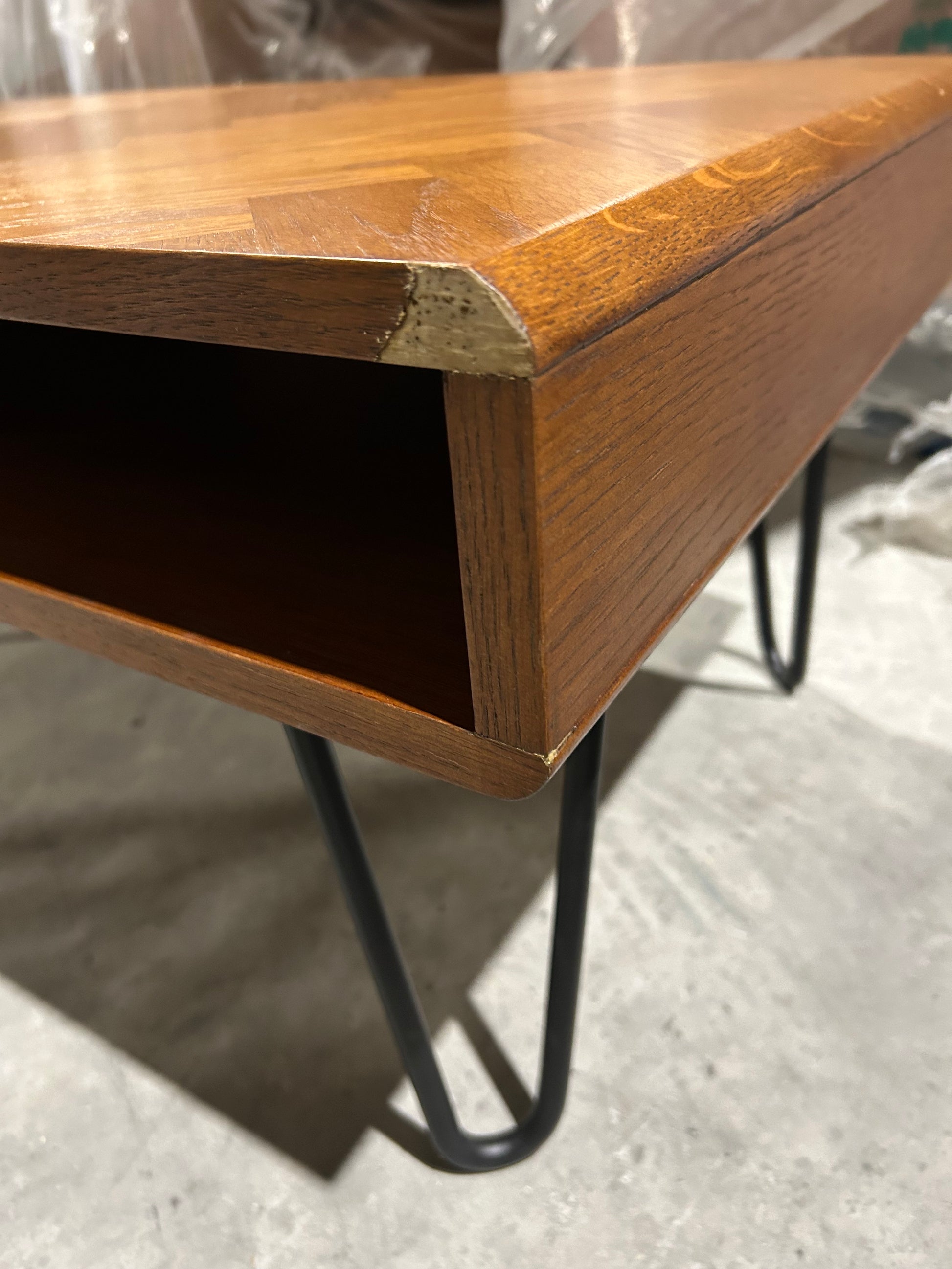 John Lewis Hairpin Coffee Table, Dark Oak