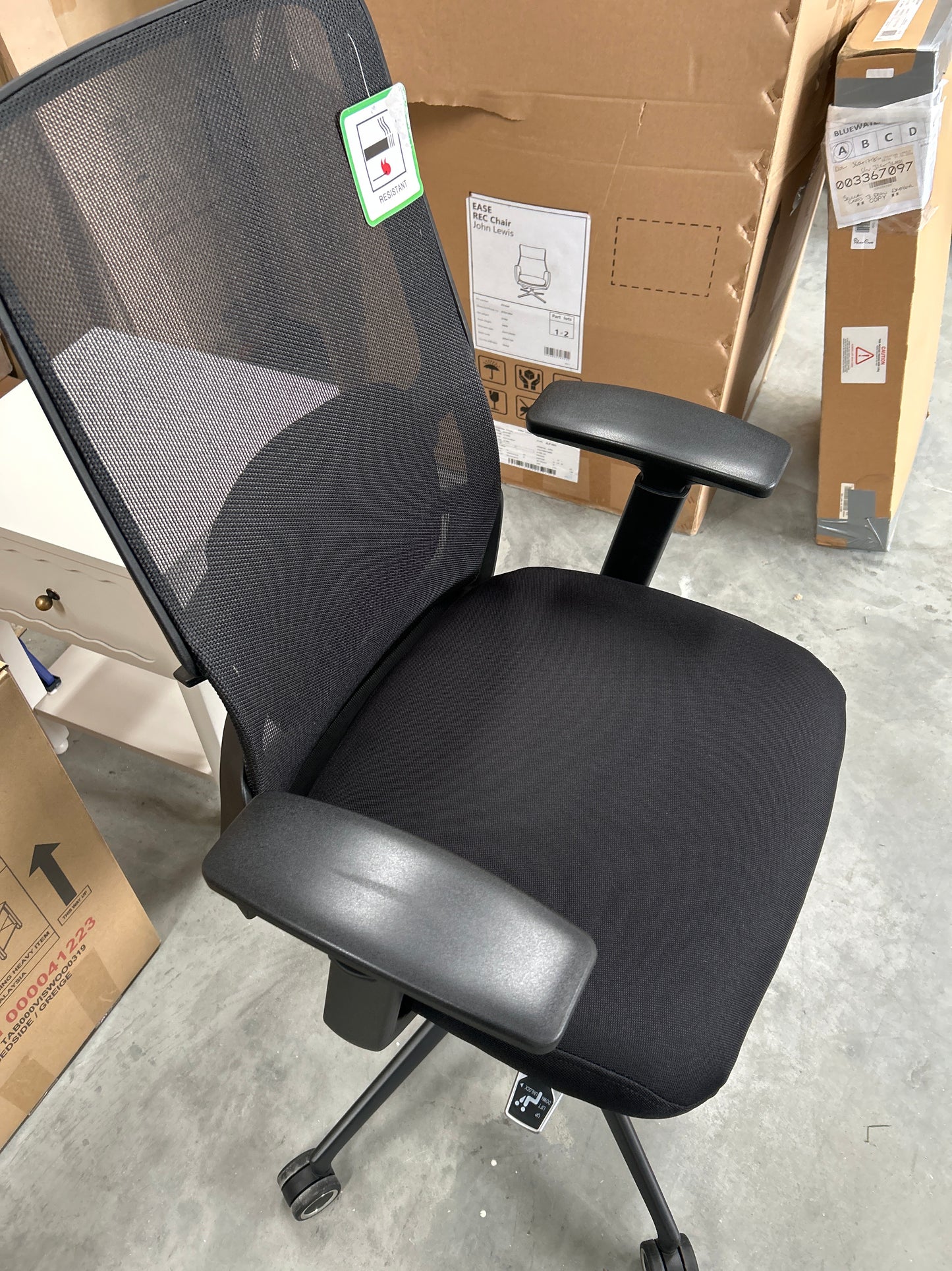 John Lewis James Mesh Office Chair, Black