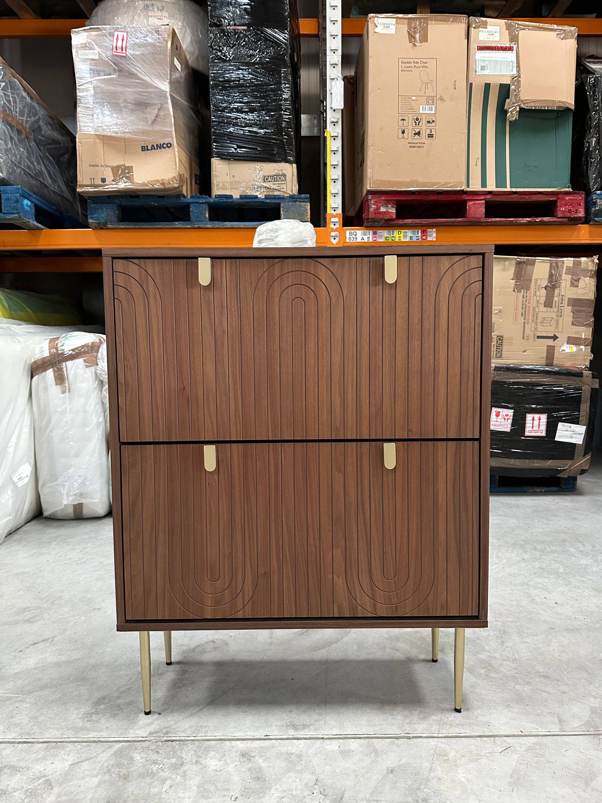 John Lewis Harvard Wide Shoe Storage Unit, Walnut