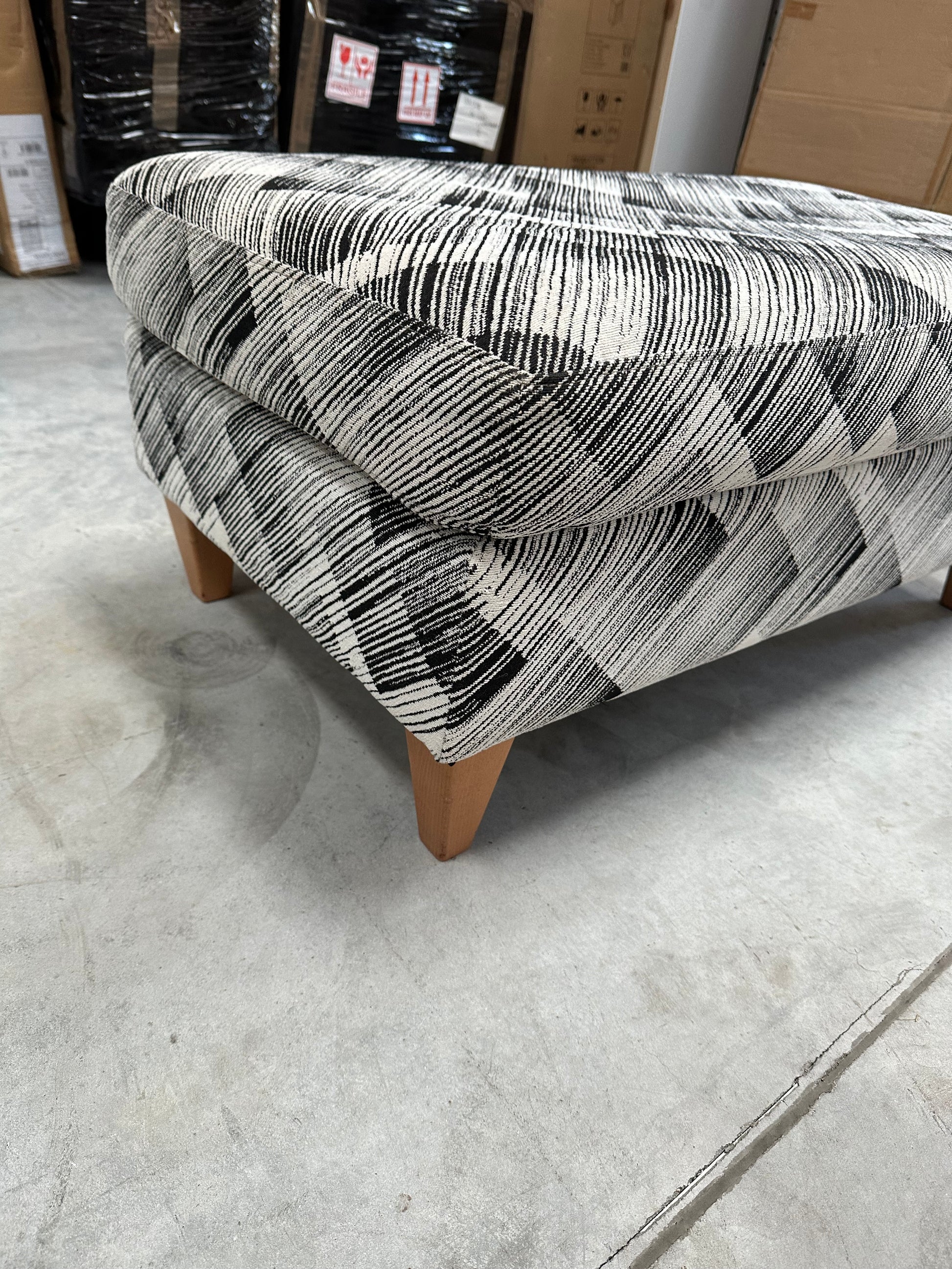 John Lewis Bailey II Footstool in a Bespoke Fabric Pattern
