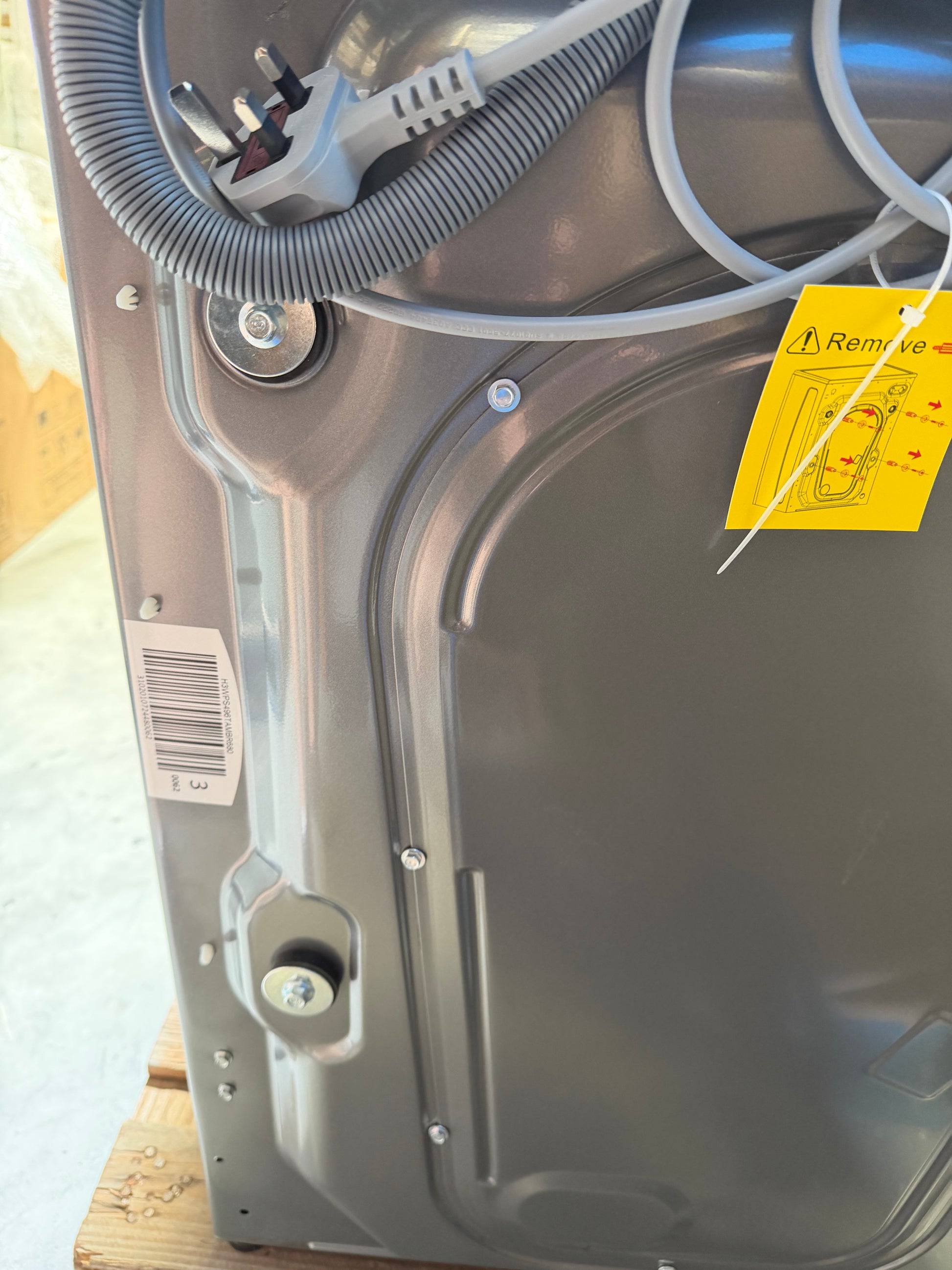 Hoover H-WASH 350 H3WPS696TMBR6-80 Freestanding Washing Machine, 9kg Load, 1600rpm Spin, Graphite