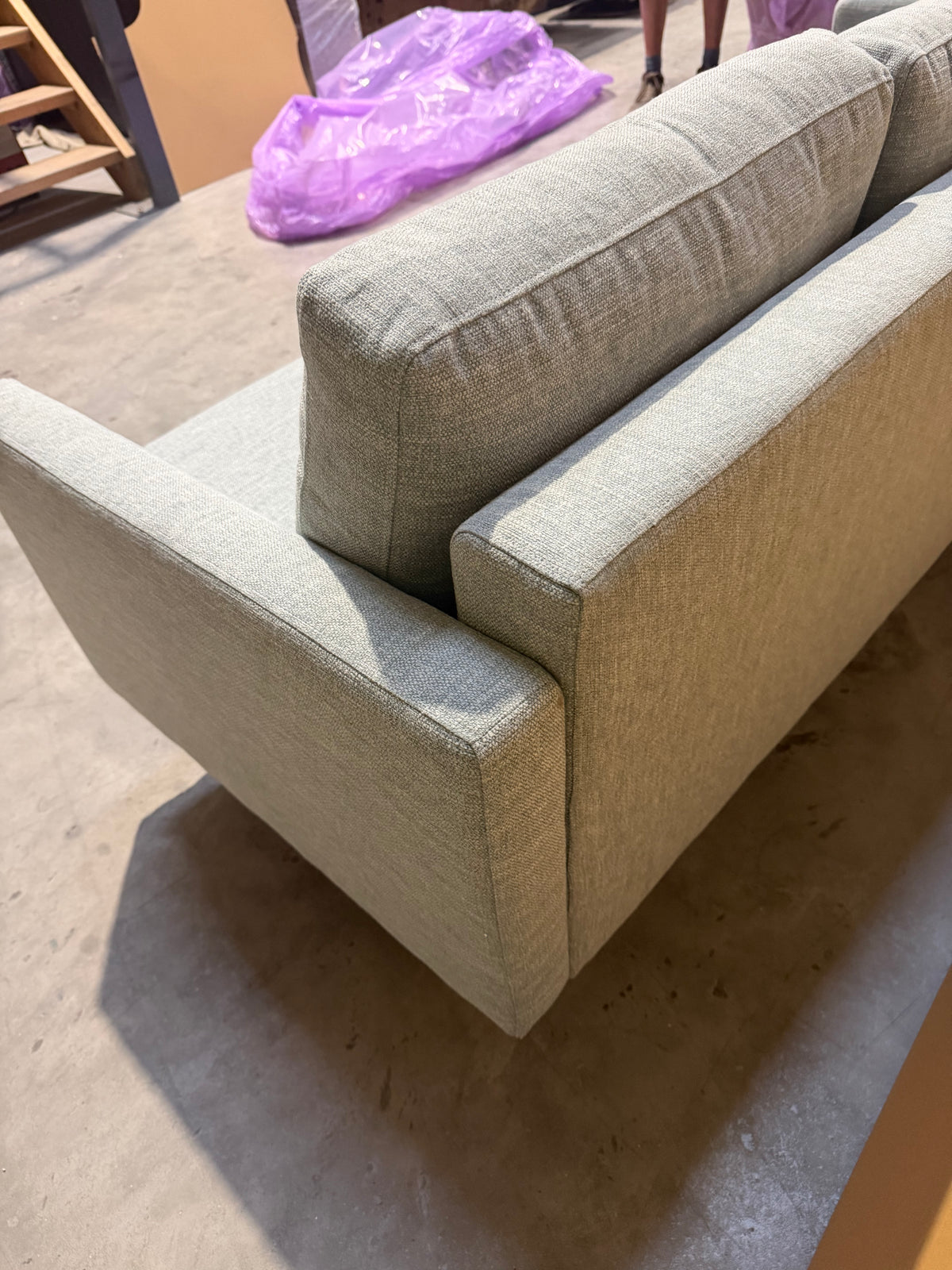 Swyft Linen 3 Seater Sofa Model 01  Seaglass
