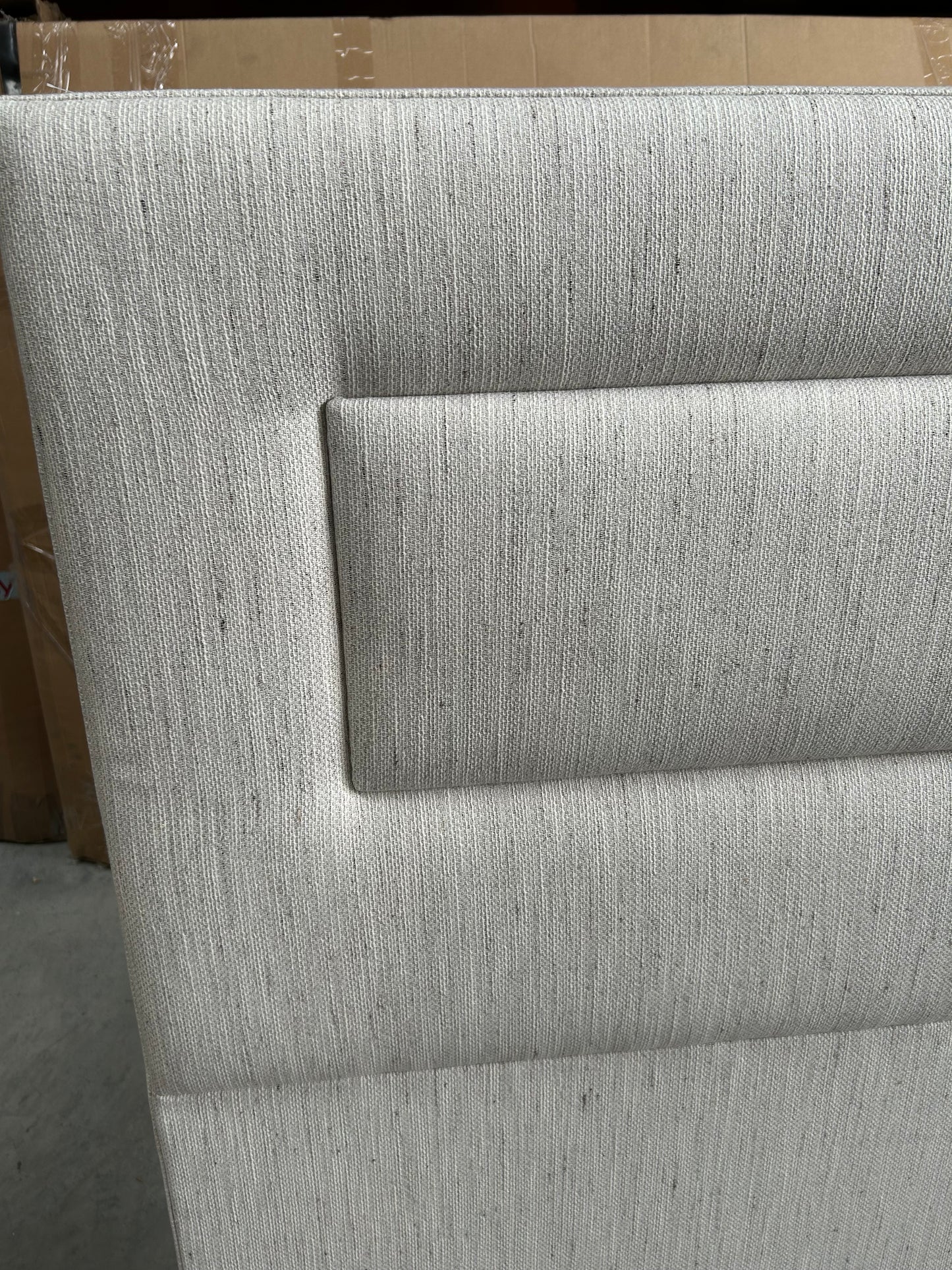 Vispring Juliet Full Depth Upholstered Headboard King Size Faux Suede Mink