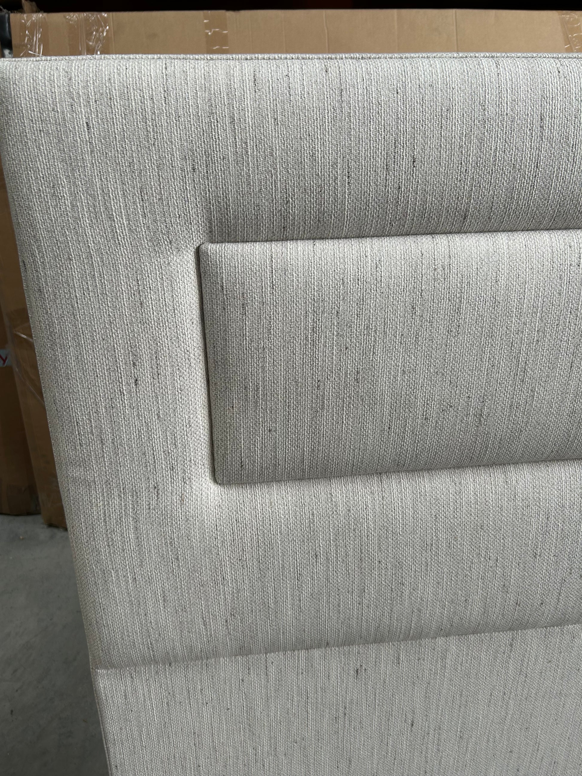 Vispring Juliet Full Depth Upholstered Headboard King Size Faux Suede Mink