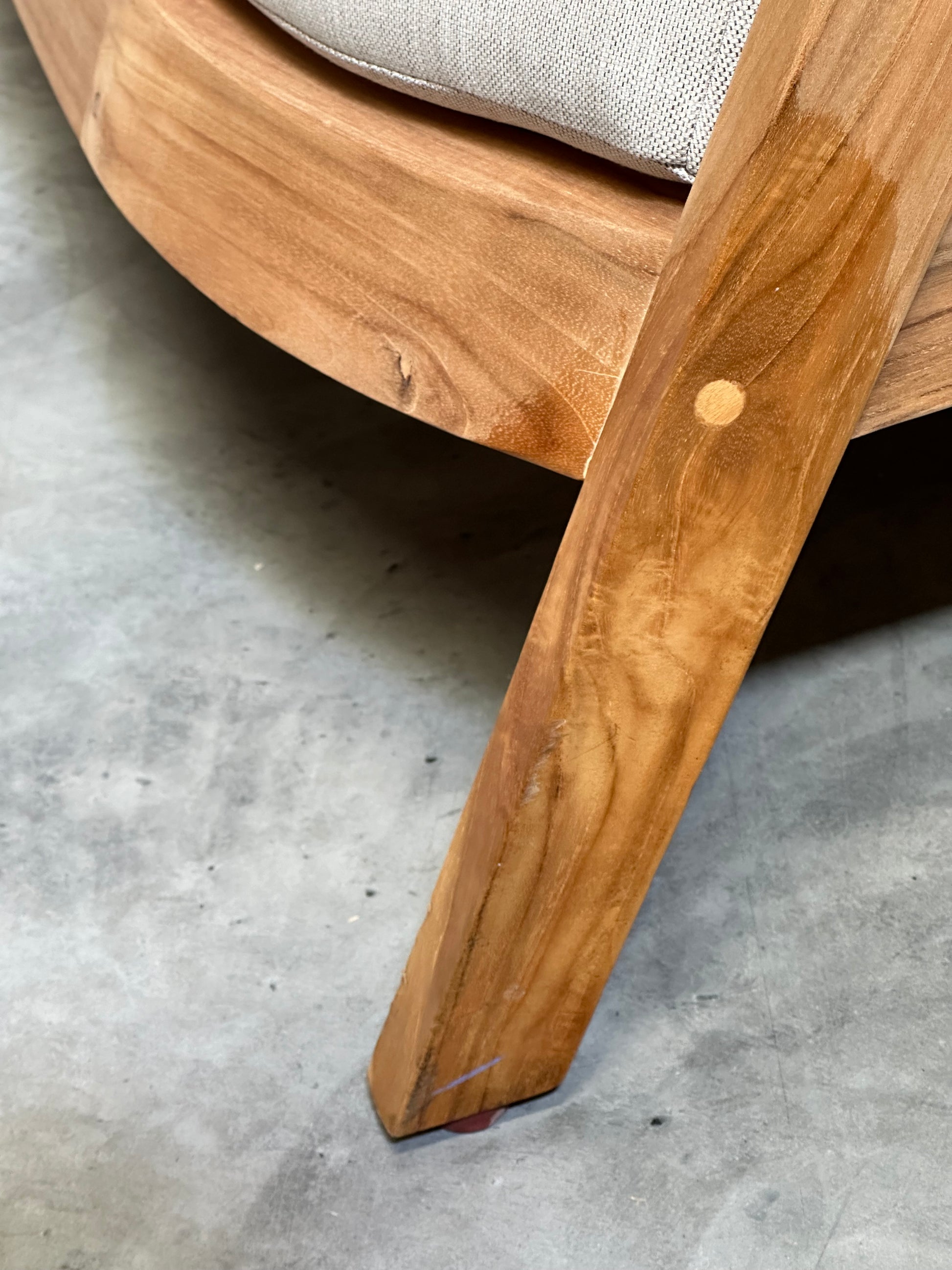 KETTLER Kubu 4-Seater Garden Lounging Set, FSC-Certified (Teak Wood), Natural/White