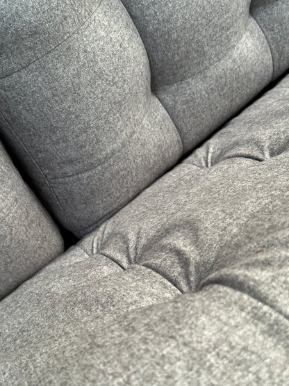 John Lewis Draper II Large 3 Seater Sofa Brushed Tweed Grey