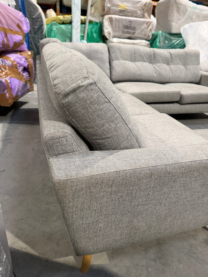 John Lewis Corner Sofa Barbican 5+ Seater Connie Grey