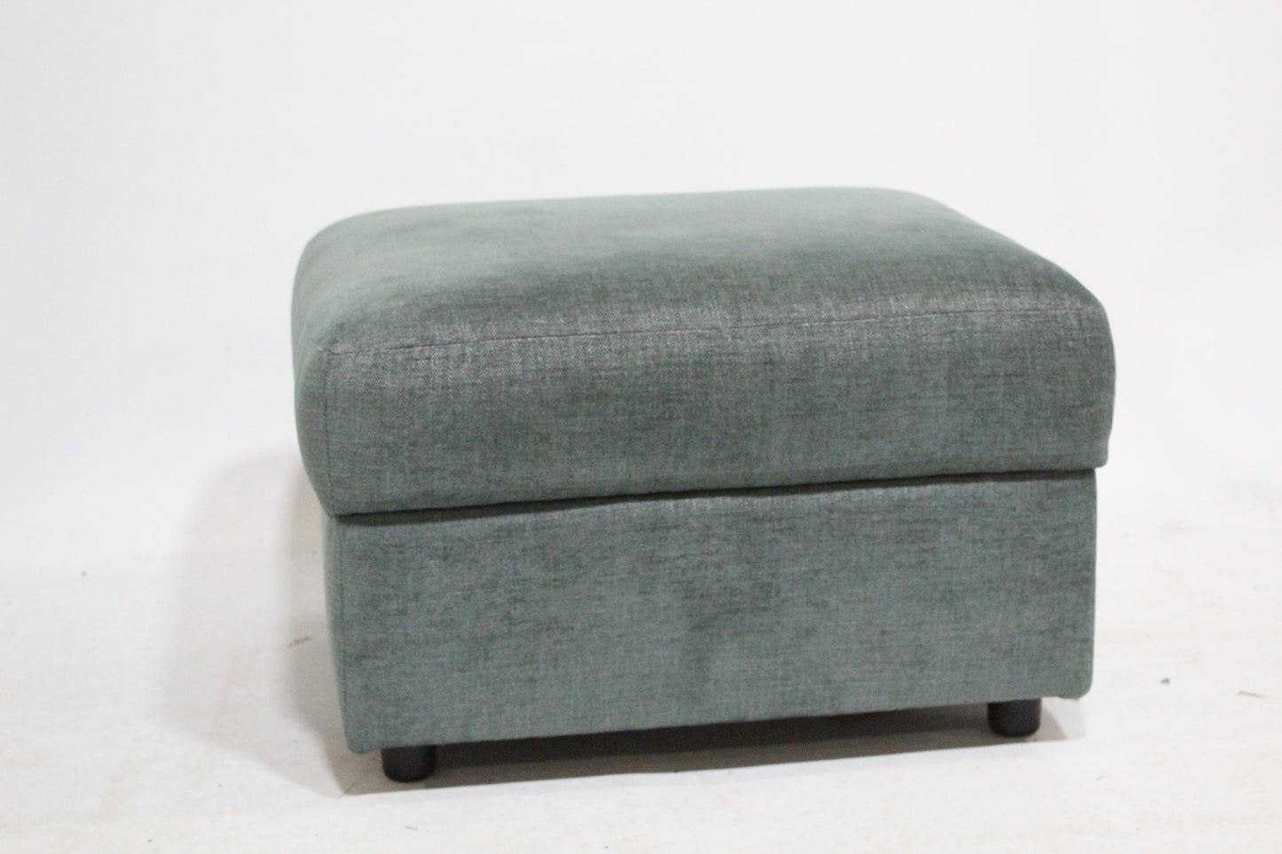 John Lewis Oliver Storage Footstool in Ocean Green