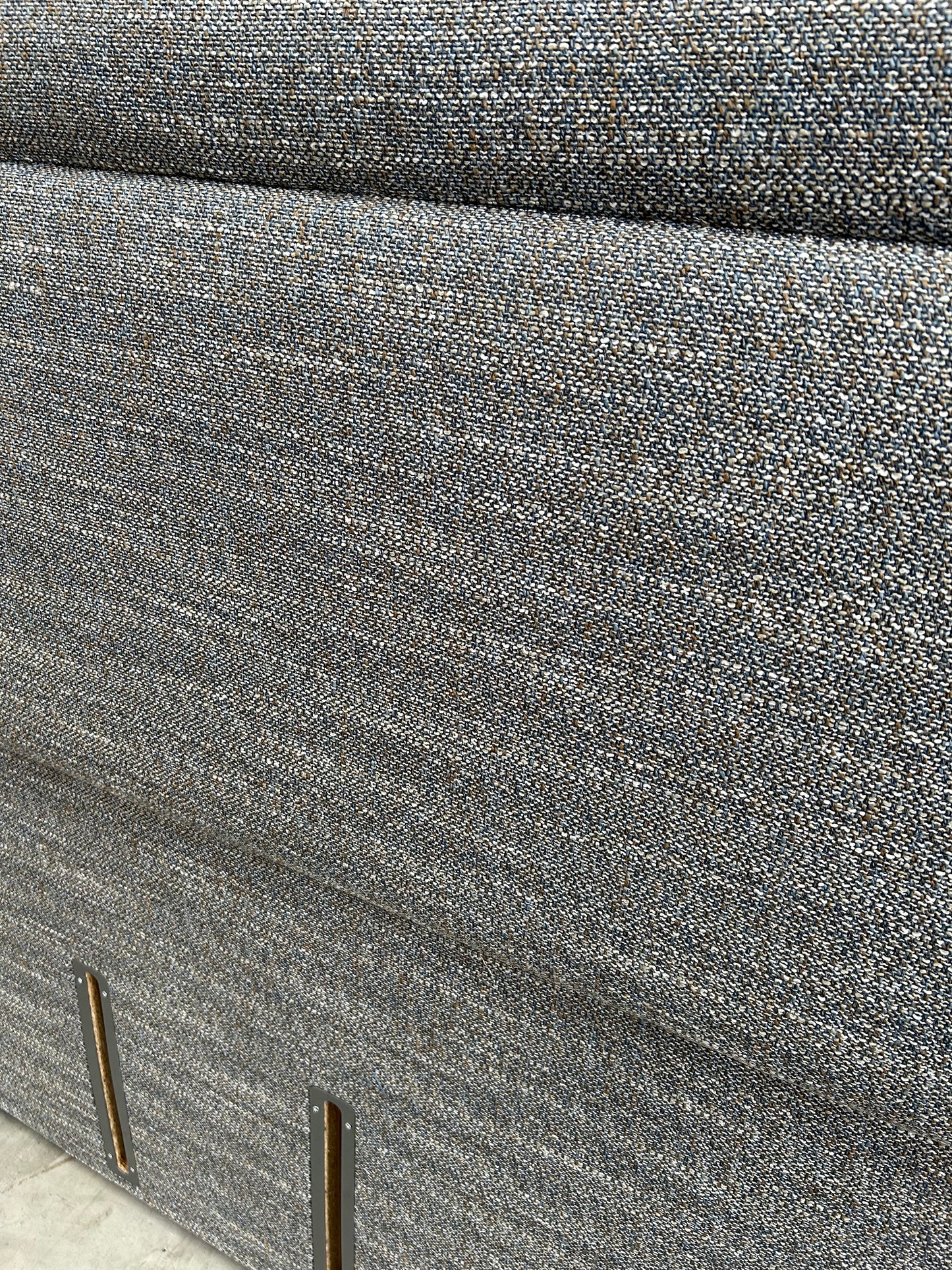 Vispring Viola Full Depth Upholstered Headboard Super King Size Boucle Sodalite