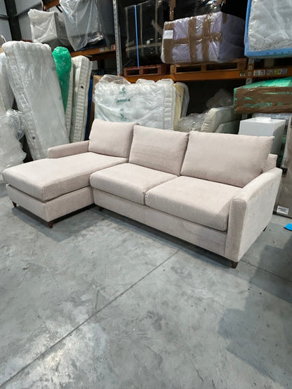 John Lewis Bailey II RHF Chaise End Sofabed Titan  Natural