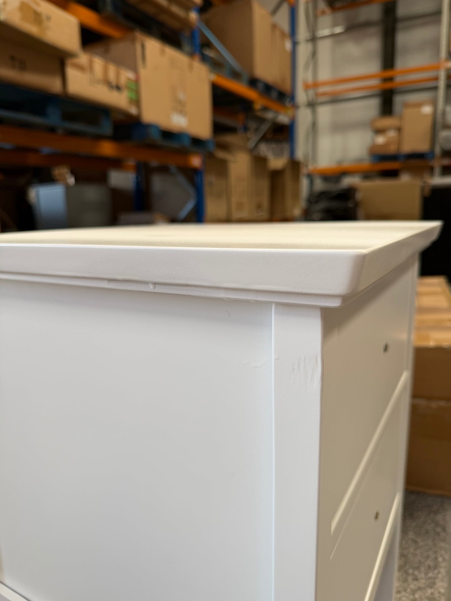 John Lewis Wilton 2 Drawer Bedside Cabinet White