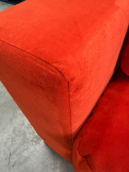 John Lewis Mellow LHF Corner Sofa  Plush Velvet Paprika Easy Clean