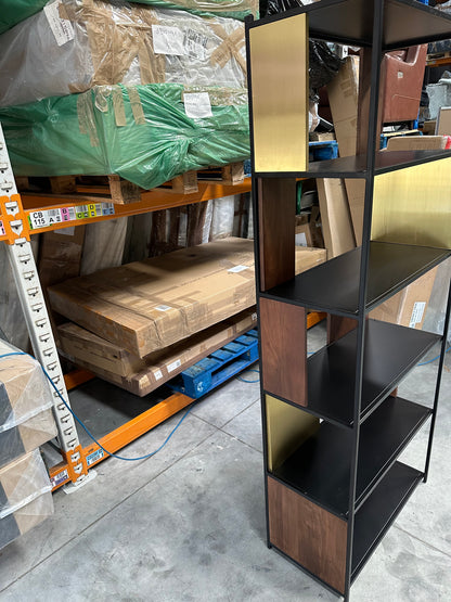 Swoon John Lewis + Swoon Brunel Wide Shelving Unit, Brown