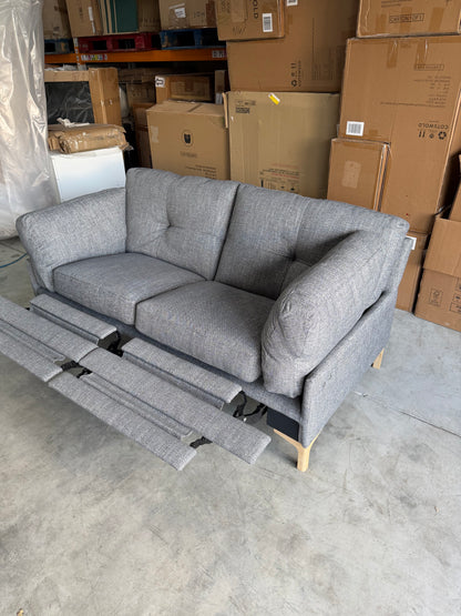 John Lewis Sofa Power Recliner Java Medium 2 Seater Storm Grey Easy Clean