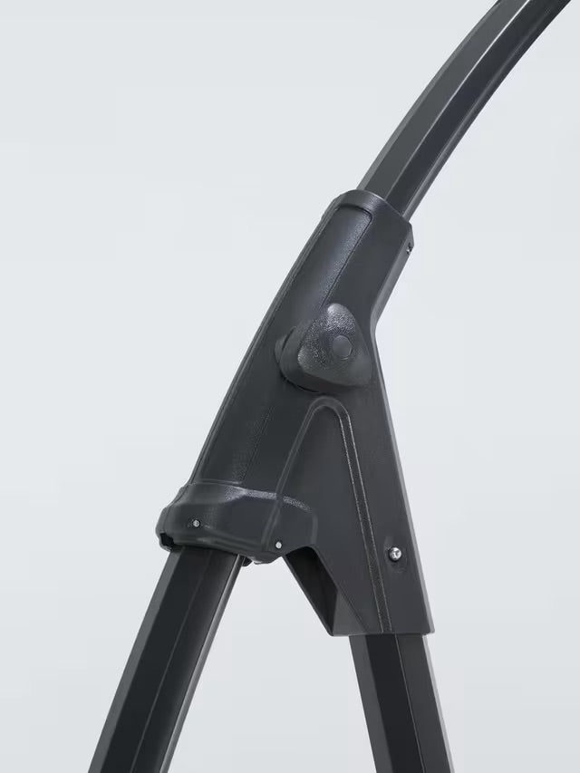 John Lewis Aluminium Wind-Up Parasol, 3 x 2m, Grey