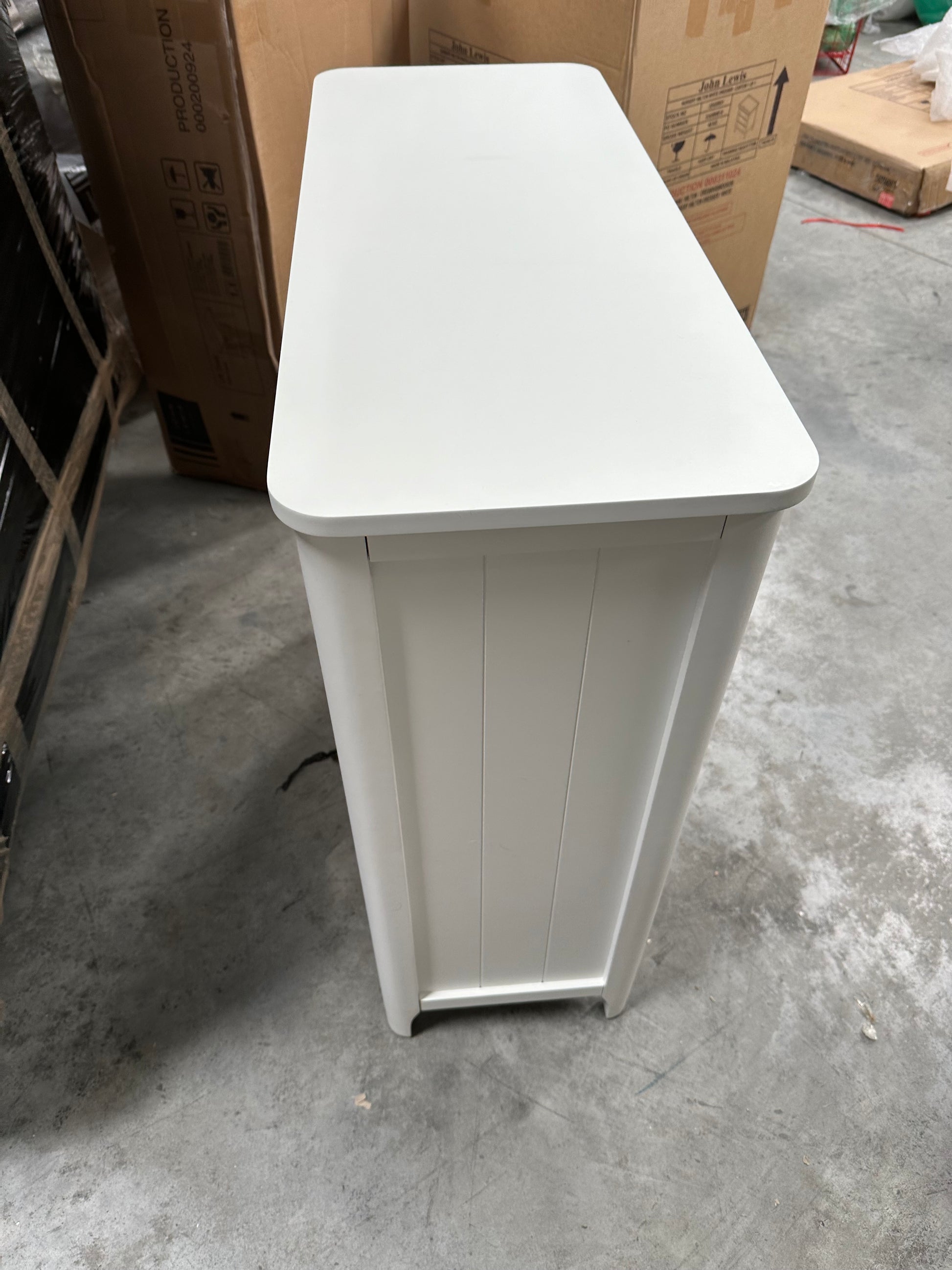 John Lewis Portsman Double Towel Cupboard, White