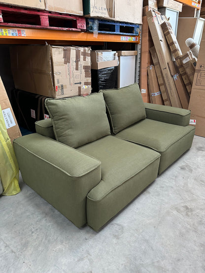 John Lewis Border Large 3 Seater Sofa, Dark Leg
