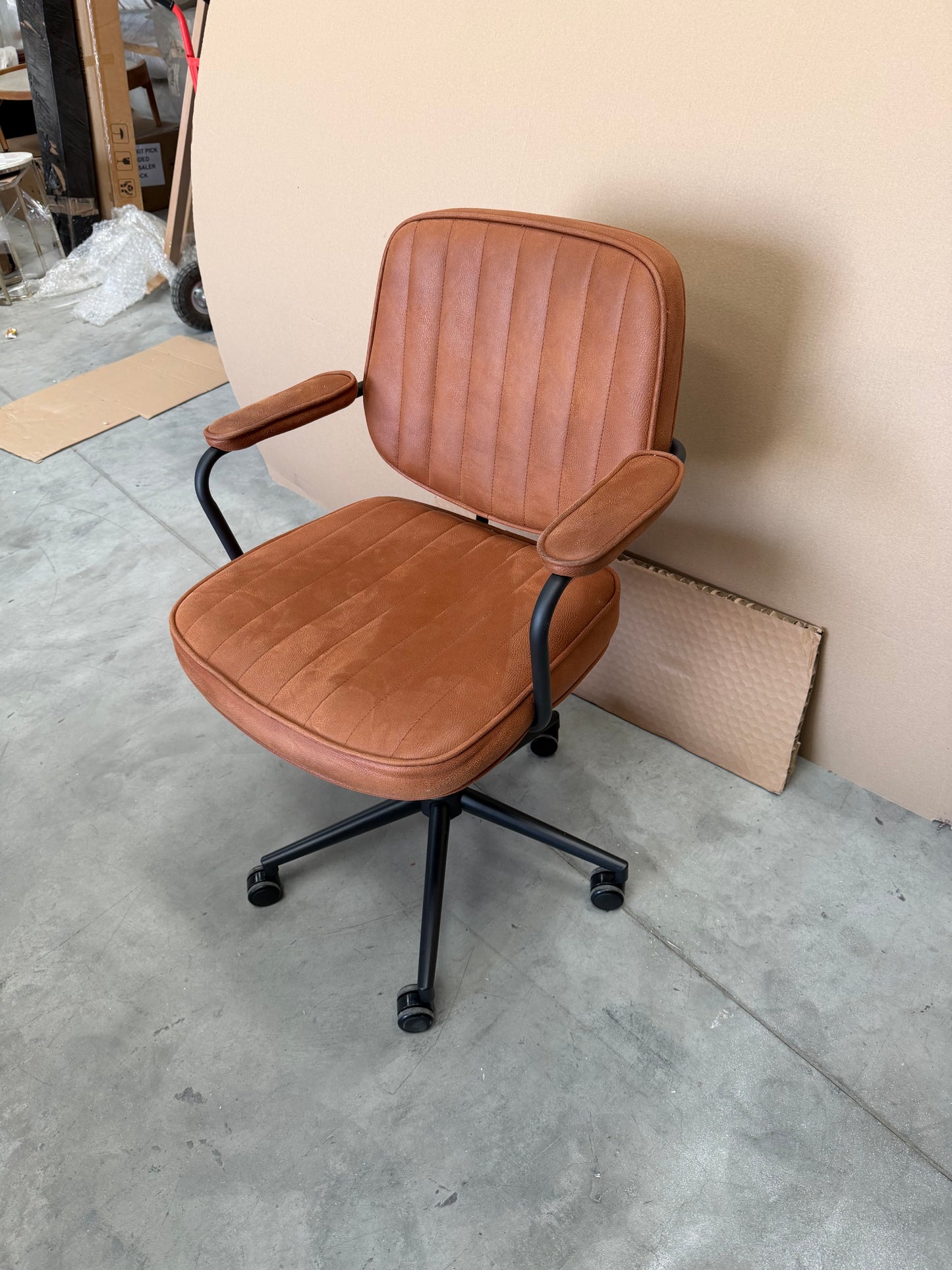 John Lewis Rowley Office Chair Whisky Brown
